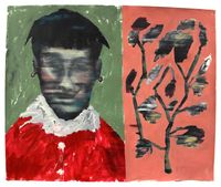 visavis. mixed media on paper. 120x100cm 2021